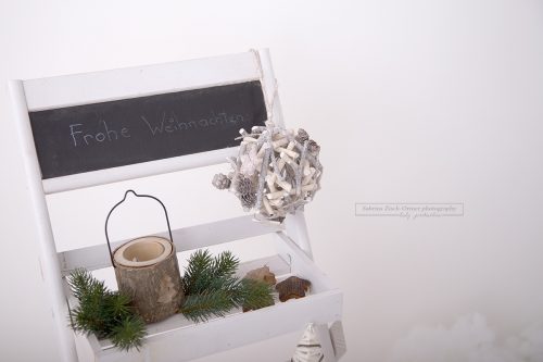 Detailaufnahme der bereitgestellten Dekoratoin für das Weihnachtsfotoangebot