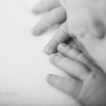 Makroaufnahme von 10 herzigen kleinen Fingerlein erstellt beim Neugeborenen Shooting