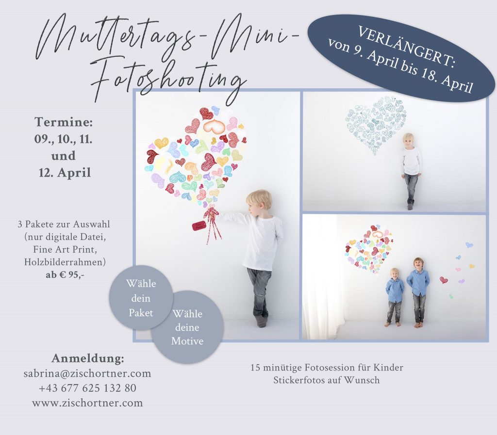 Muttertagsminis 2021 Fotoshooting in Wien bei Sabrina Zisch-Ortner