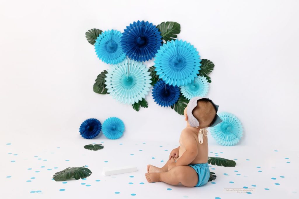 Meilenstein Geburtstags Fotoshooting für Baby im Wiener Fotostudio