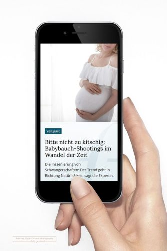 Interview in Kurier Zeitung zu Schwangerschafts Fotoshooting mit Zisch-Ortner