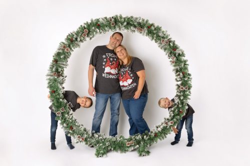Familienfoto zu Weihnachten als Geschenk für Oma und Opa