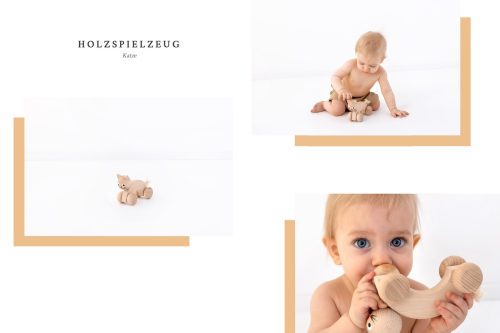 Meilenstein Setup Holzspielzeug Fotos Baby